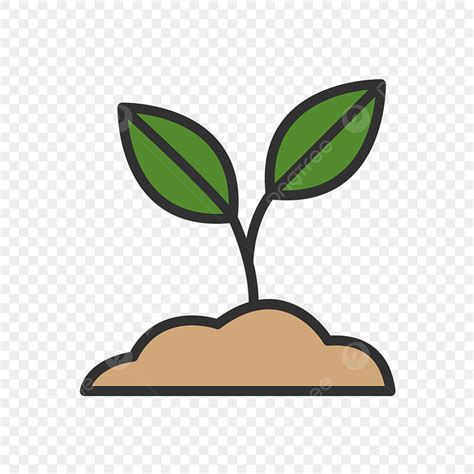 Plant In Soil Clipart Vector, Vector Soil Plant Icon, Plant Icons ...