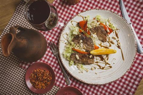 Premium Photo | Delicious european and slavic cuisine on the big table ...