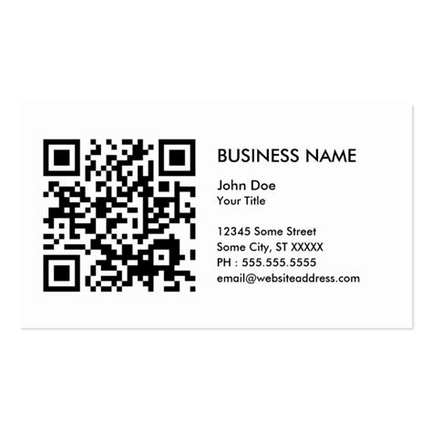 design your own QR code Business Card Template