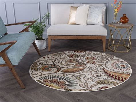 Bliss Rugs Giada Contemporary Indoor Round Area Rug - Walmart.com ...