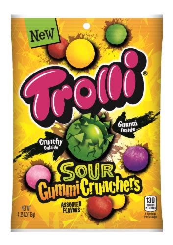 Trolli Sour Gummi Crunchers Assorted Flavors Candy, 4.25 oz - Ralphs