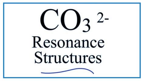 Resonance Structures for CO3 2- (Carbonate ion) - YouTube