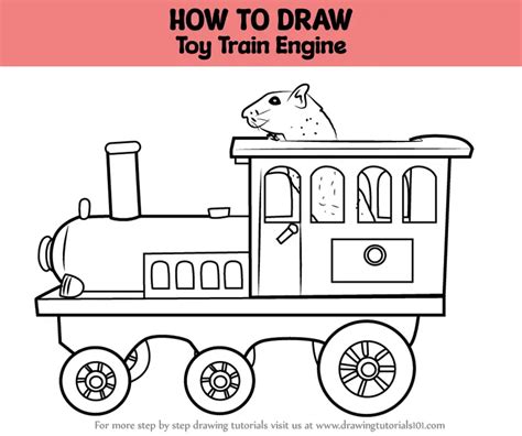 How to Draw Toy Train Engine (Objects) Step by Step ...