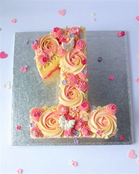 Pretty Number Cake - Karen's Cakes | 1st birthday cake for girls, Girls ...