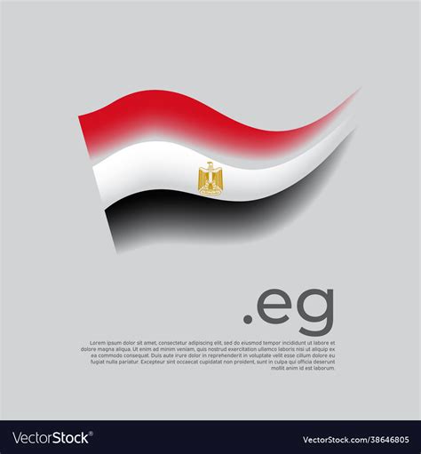 Egypt flag stripes colors egyptian Royalty Free Vector Image