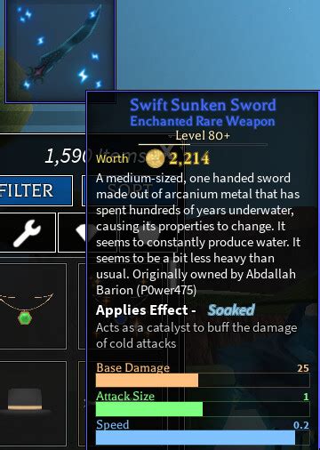 Trading swift sunken sword (mlf sunken armor) - Marketplace - Arcane ...