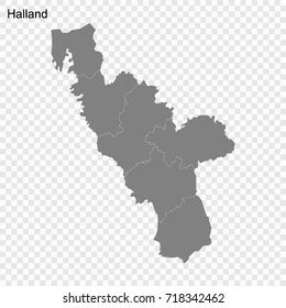 High Quality Map Halland County Sweden Stock Vector (Royalty Free ...