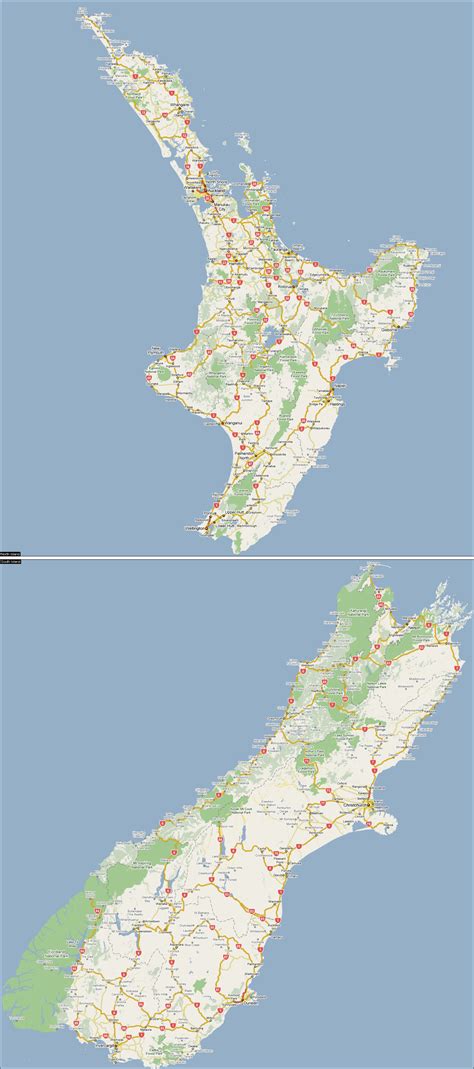 Large detailed road map of New Zealand with cities | Vidiani.com | Maps ...