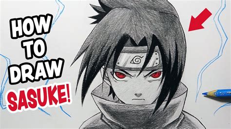 How To Draw Sasuke Uchiha For Beginners - Step by Step Tutorial - YouTube