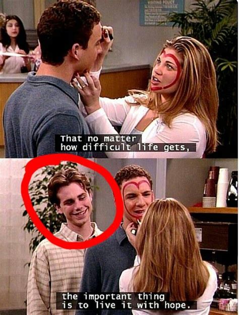 Cory and Topanga. Are we not going to talk about Shawn's expression ...