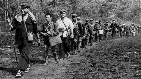 From 1975-1979, Pol Pot -- seen here at far left -- led the Khmer Rouge ...