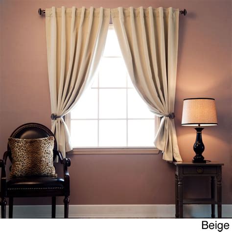 Aurora Home Insulated Thermal 63-inch Blackout Curtain Panel Pair - Bed ...