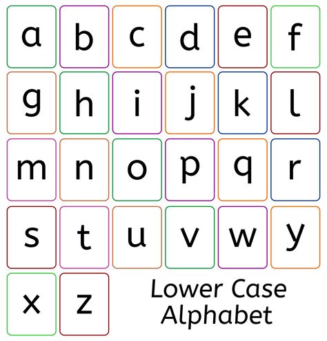 Lower Case Alphabet Flash Cards - 10 Free PDF Printables | Printablee