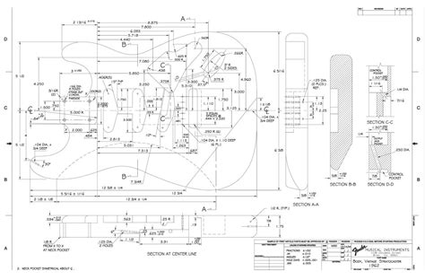 Fender Stratocaster Guitar Templates | Electric Herald