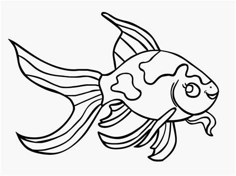 Goldfish Black And White Clipart