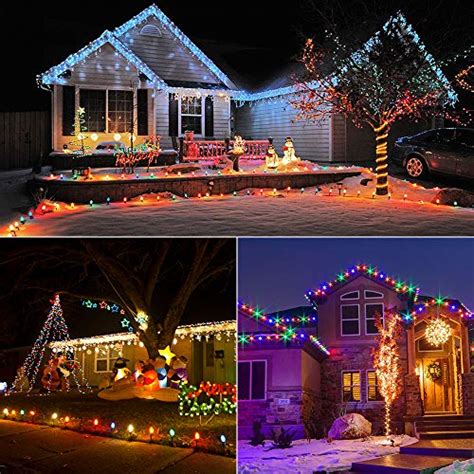 Brizled C9 Christmas Lights Multicolor, 16ft 25 LED Faceted C9 Outdoor ...