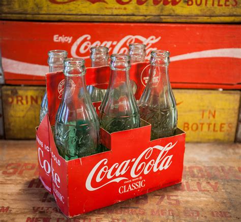 Vintage 1980s Coca Cola Christmas 6 Pack Glass Bottles Original Box ...