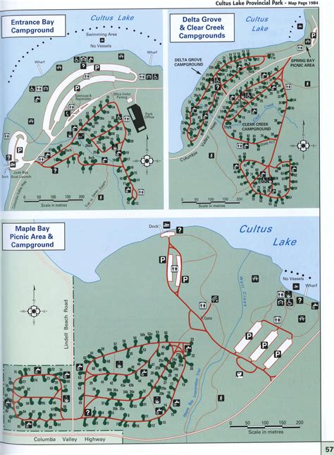 Map of Cultus Lake Provincial Park in British Columbia highlights, how ...