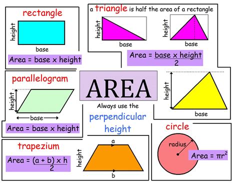 Area revision poster Math Worksheets, Math Resources, Math Activities ...