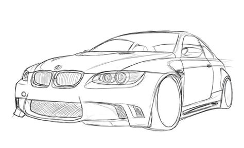 e92 M3 Concept | Bmw sketch, Bmw art, Cool car drawings