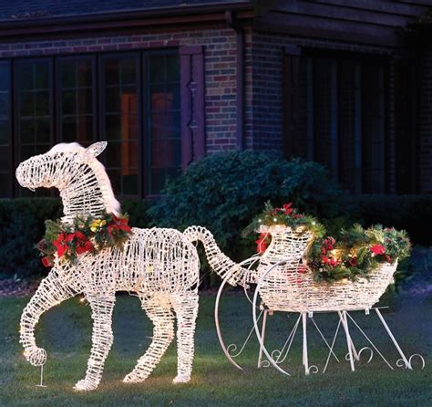 The Lighted Holiday Horse Drawn Sleigh | Christmas