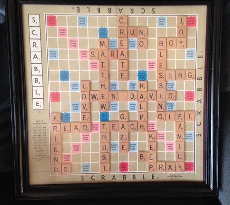 Scrabble Board Wall Art | White Elephant Creations