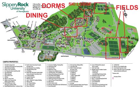 Slippery Rock University Campus Map – Map Vector