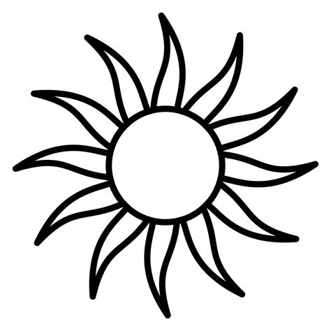 Sun Outline Drawing at GetDrawings | Free download