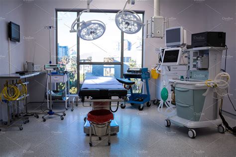 Equipment and medical devices in modern operating room | Stock Photos ...