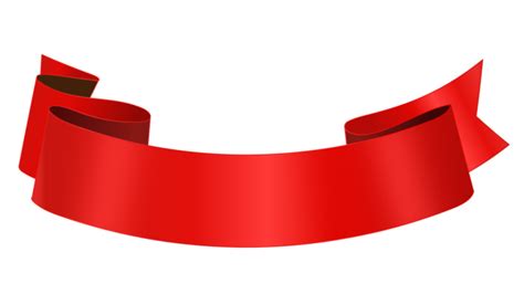 3d Ribbon Promotion Decoration Plain Red Banner Clipart For Sale Vector ...