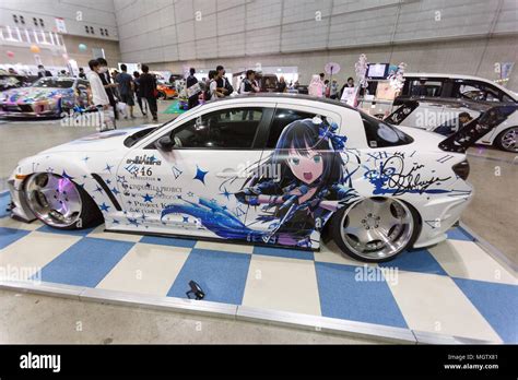 A car decorated with anime decals ''itasha'' on display at Niconico ...