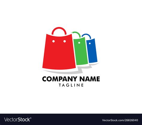 Shopping bag logo design Royalty Free Vector Image