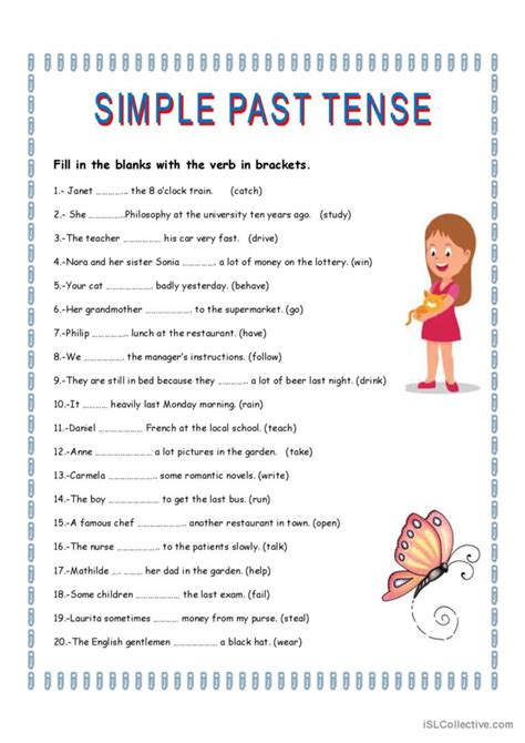 Simple Tenses Past Present Future Fran Ais Fle Fiches Pedagogiques ...