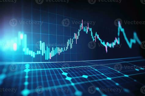 Digital chart in stock trading created with generative AI technology ...