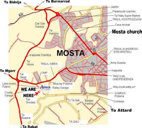 Map of Mosta