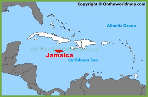 Jamaica location on the Caribbean map - Ontheworldmap.com