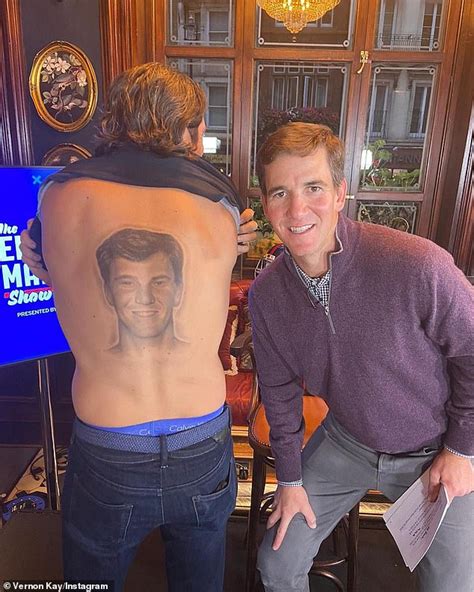 Vernon Kay's HUGE back tattoo of Eli Manning's face is 'FAKE' - Sound ...