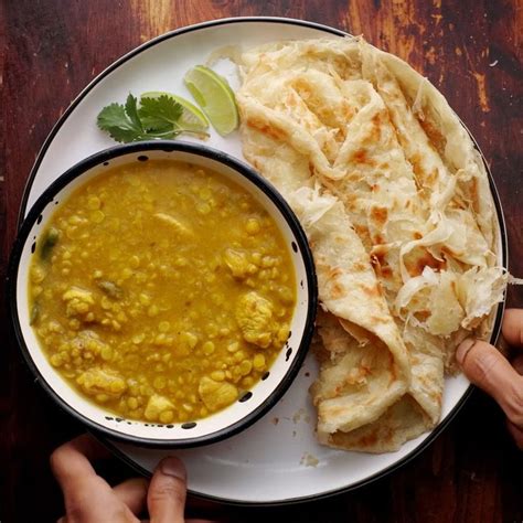 Flaky Porota and Chana Dal Combo, chicken chana dal, porota recipes ...