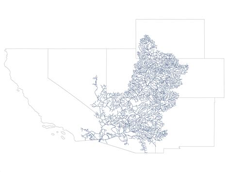 [OC] Map of the Colorado River and it’s tributaries. Made with ArcGIS ...