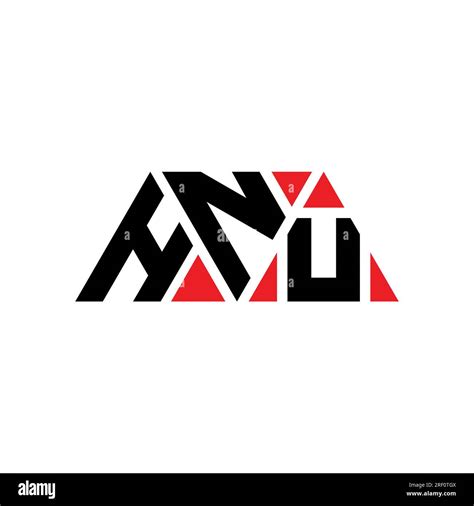 HNU triangle letter logo design with triangle shape. HNU triangle logo ...