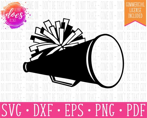 Cheer Megaphone with Pom Pom - SVG File – Debbie Does Design