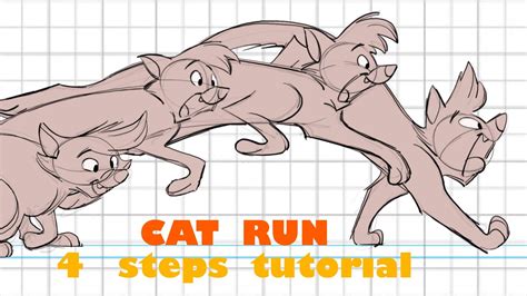 CAT RUN Animation Tutorial - YouTube