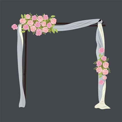 Wedding arch with flowers 19852489 Vector Art at Vecteezy