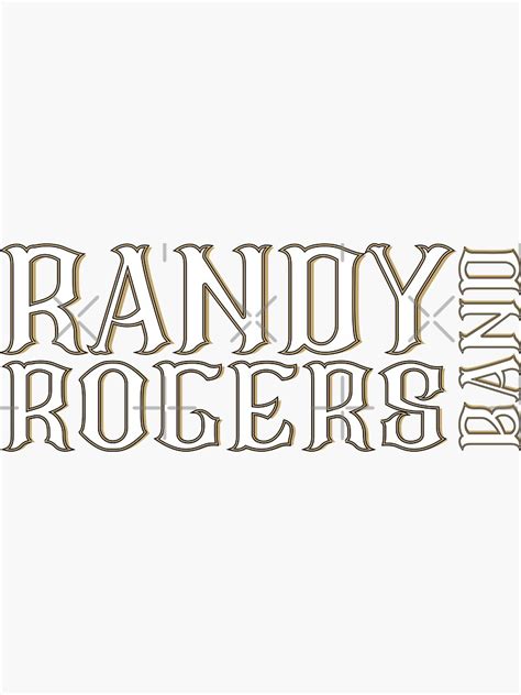 "Randy Rogers Band Gold Font" Sticker for Sale by dmbdana | Redbubble