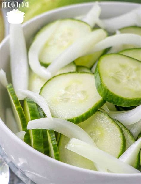 Vinegar Cucumber Salad - The Country Cook