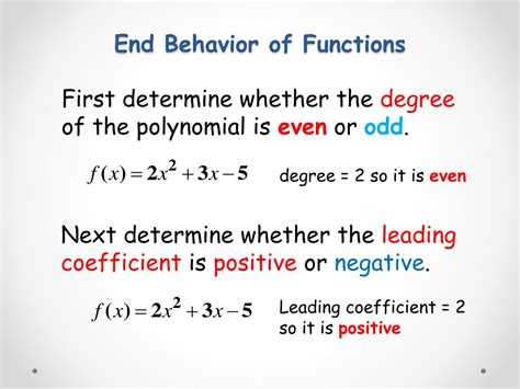 End Behavior Diagram