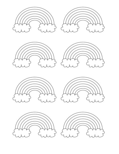 Cute Rainbow Patterns with Clouds - Free Template You Can Print! - What ...