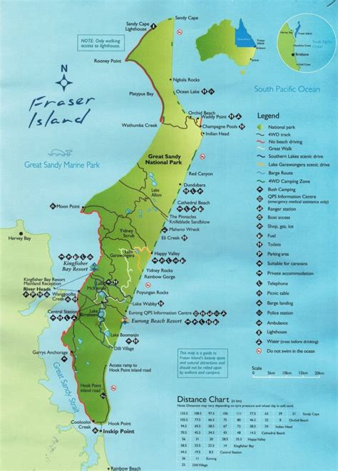 Fraser Island Map Fraser Island Australia Mappery - Bank2home.com