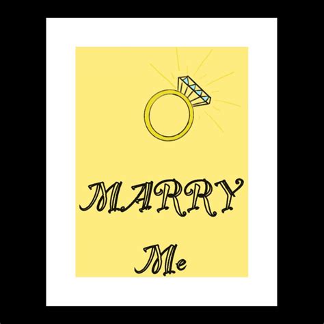 Marry Me – Poster - Canvas Print - Wooden Hanging Scroll Frame - Royal ...