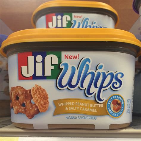 NEW: JIF WHIPS: WHIPPED PEANUT BUTTER & SALTY...